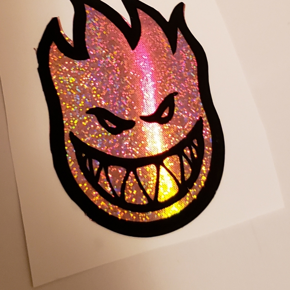 3" glitter holographic sticker